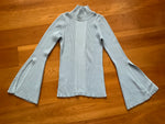 Safiyaa Cherine Ribbed-knit Turtleneck In Light Blue Jumper Sweater Size S ladies