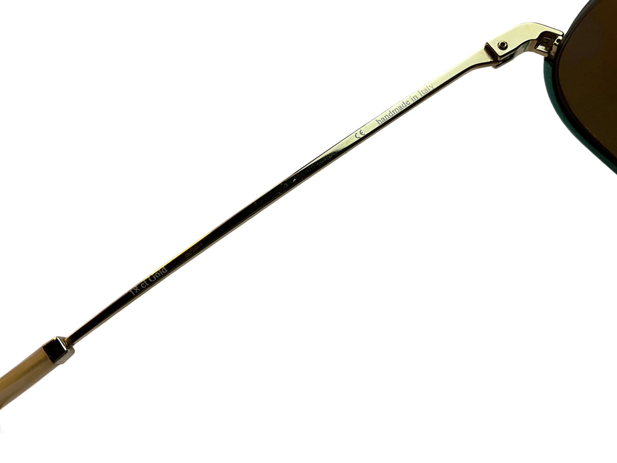 Victoria Beckham VBS90 C30 18K Gold Turquoise Leather Mirror Limited Edition Sunglasses ladies