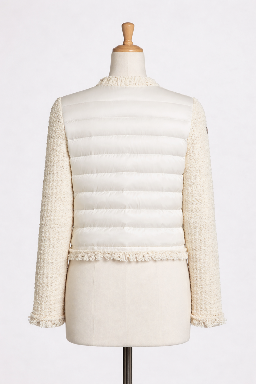 Moncler Tweed Fringe Blazer Jacket Size M medium ladies