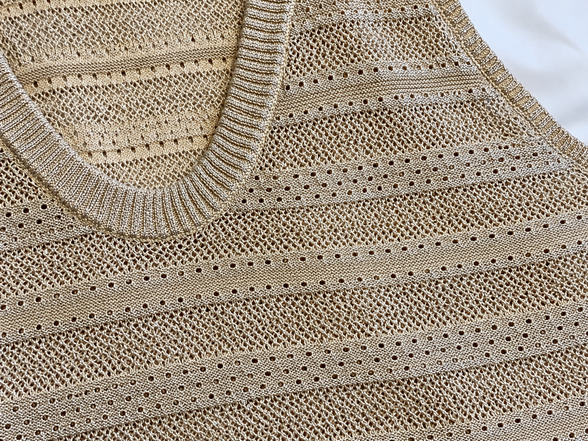 Zadig & Voltaire Gold Lurex Knit Tank Top Size M ladies