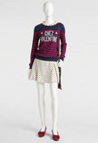 Chez Valentino striped cotton sweater jumper ladies