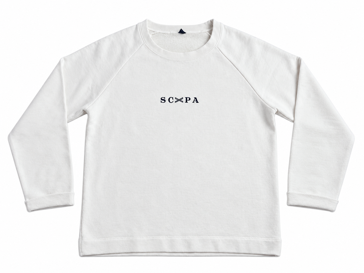 SC×PA Women’s White Cotton Sweatshirt ladies