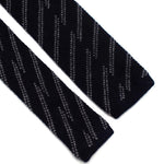 Tom Ford Navy Striped Pure Cashmere Knit Square Tie men