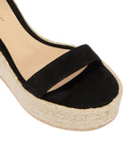 GIANVITO ROSSI 45 suede espadrille wedge sandals size 38 ladies
