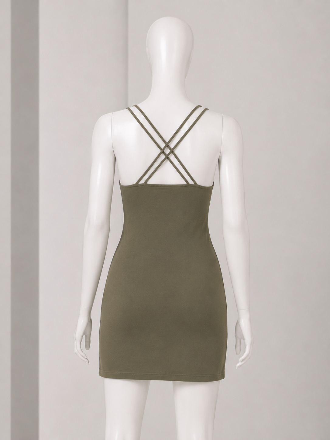 Eres Inga Khaki Strappy Mini Dress – F 40 UK 12 ladies