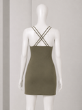 Eres Inga Khaki Strappy Mini Dress – F 40 UK 12 ladies