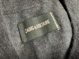 Zadig & Voltaire Crystal Embellished Cashmere Striped Pullover ladies