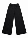 Zara Black Wide-Leg Linen Trousers – Size M ladies