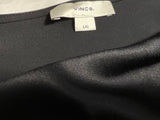 Vince Black Silk Cowl Neck Blouse size L ladies