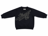 Il Gufo Airplane Graphic Sweatshirt Navy 3 Years children