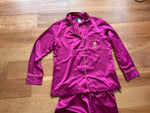 Lauren Ralph Lauren Solid Satin Long Sleeve Notch Collar Pyjamas Size S small