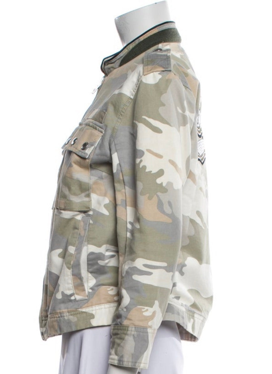Zadig & Voltaire Kavy Camou Army Jacket Size M medium ladies
