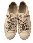 CHRISTIAN DIOR Canvas Walk'n Dior Low Top Sneakers Trainers White Size 38.5 ladies