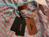Missoni Mare Pink Turquoise Zig Zag crochet knit tunic Size I 40 UK 8 US 4 ladies