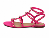 Valentino Garavani Rockstud Flat Gladiator Sandals – Size 39 ladies