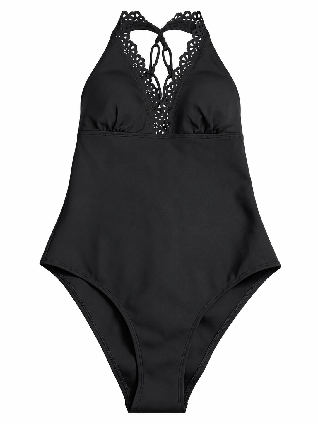 M&S Black Cut-Out Detail One-Piece Swimsuit – Size UK 10 ladies