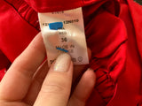 Chloé Chloe Red One Shoulder Bow Silk Mini Dress Size F 36 US 4 UK 8 ladies