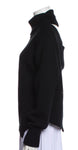 MONSE  Upside Down Oversized Cutout Merino Wool Turtleneck Sweater In Black XS ladies