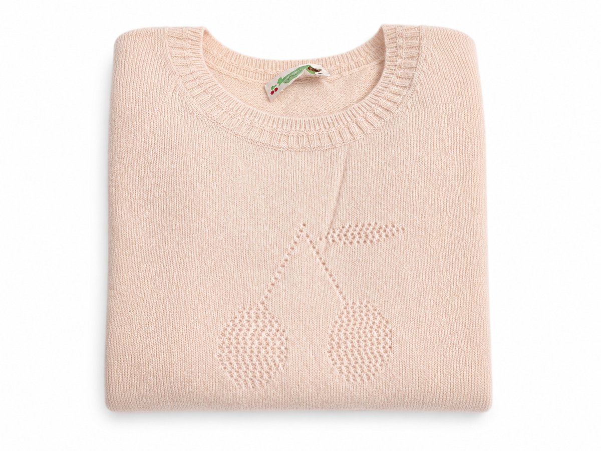 Bonpoint Girls’ Cashmere Cherry Pullover 12 years children