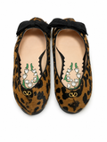 Valentino Garavani Bowow Ballerina Flats – Pony-Effect Calfskin Animal Print size 38.5 ladies