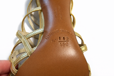 Salvatore Ferragamo Archives Limited Edition Leather Gold Mules Heels size 38 UK 5 ladies