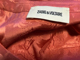 Zadig & Voltaire Ramasco 100% Silk Jacquard Dress size M medium ladies