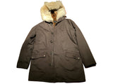 YVES SALOMON PARKA ICONIC FUR LINEN JACKET SIZE 48 MEN