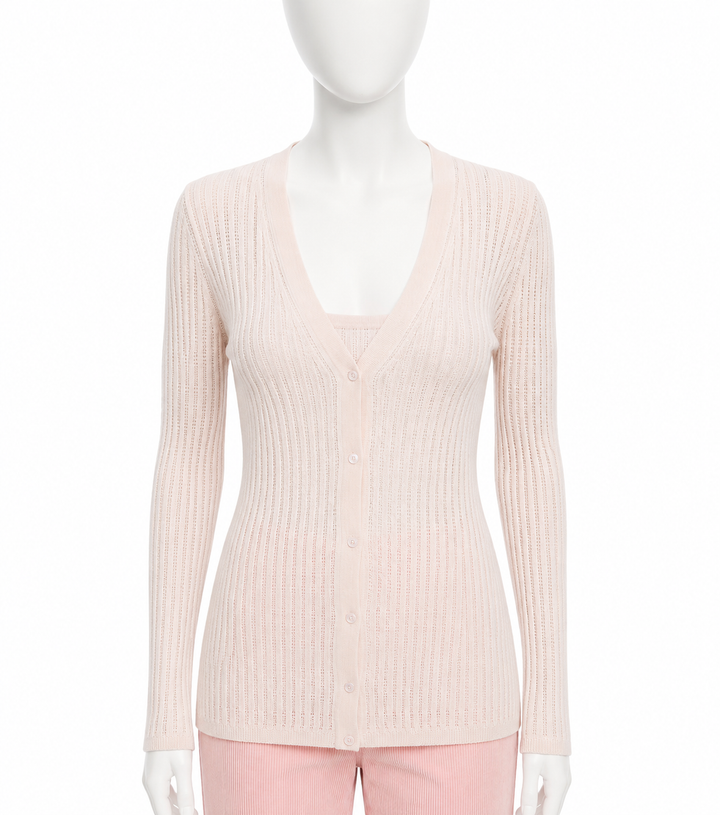 Gabriela Hearst Ribbed Cashmere & Silk Twin Set ladies