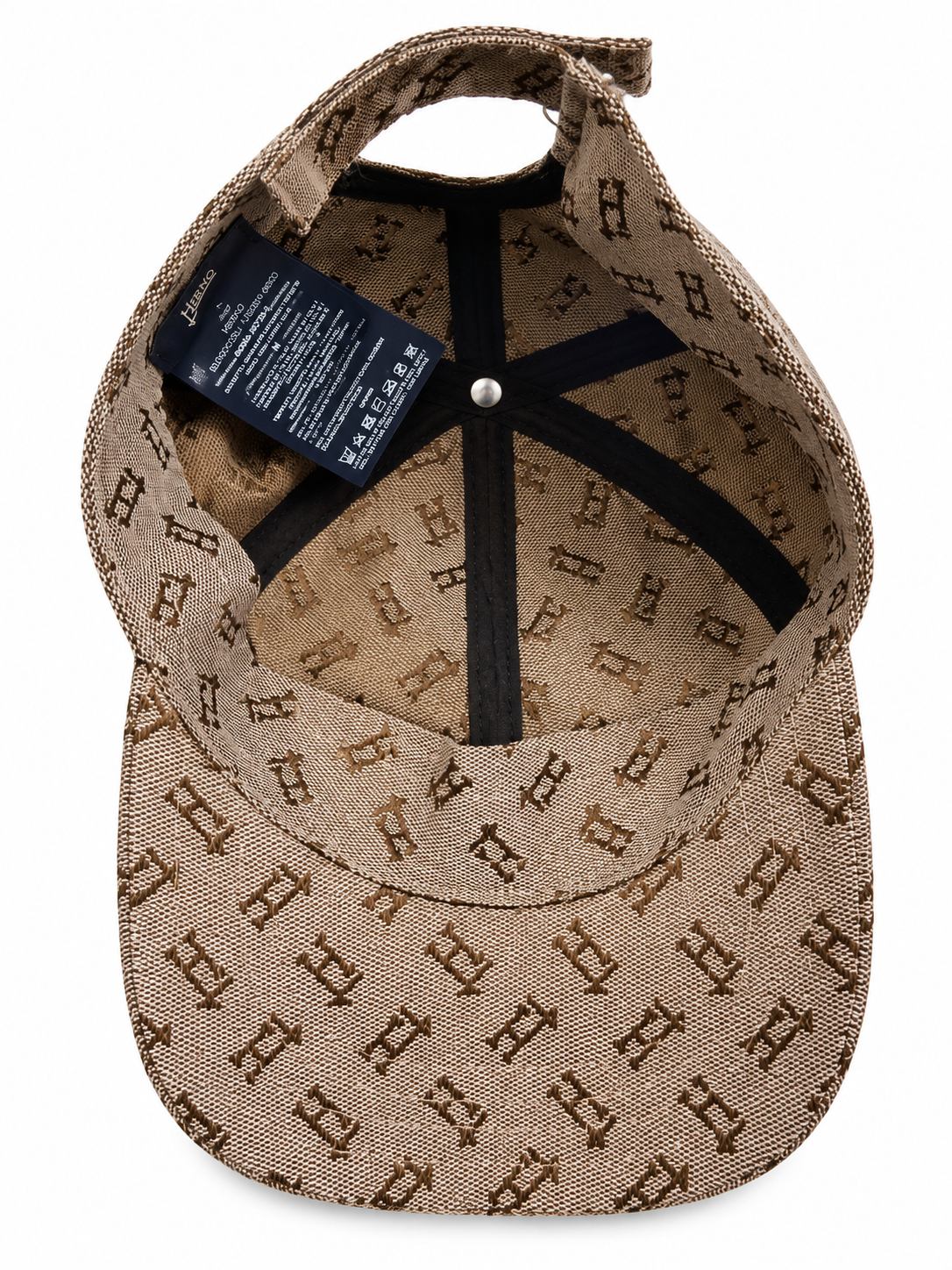 Herno Brown Monogram Jacquard Baseball Cap – Size M men