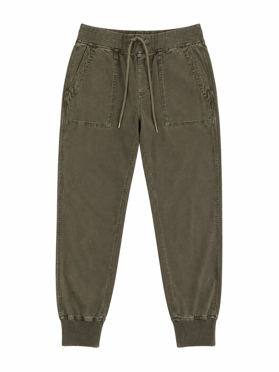 James Perse Mixed Media Army Green Pigment Trousers size 2 M medium ladies