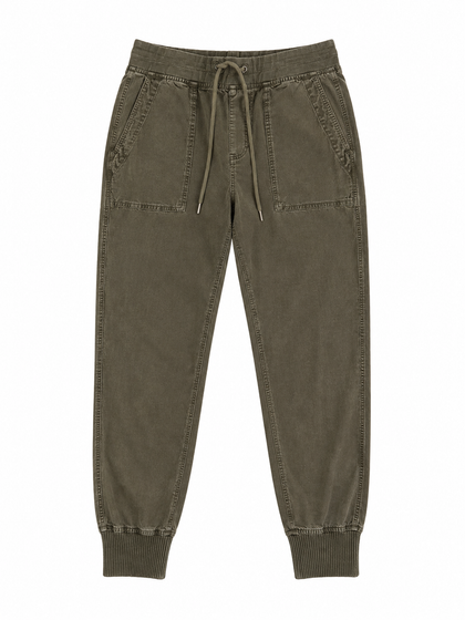 James Perse Mixed Media Army Green Pigment Trousers size 2 M medium ladies
