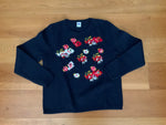 PETIT BATEAU Girl’s Flower Intarsia Wool Knit Sweater Jumper 10 Years old 140 cm children