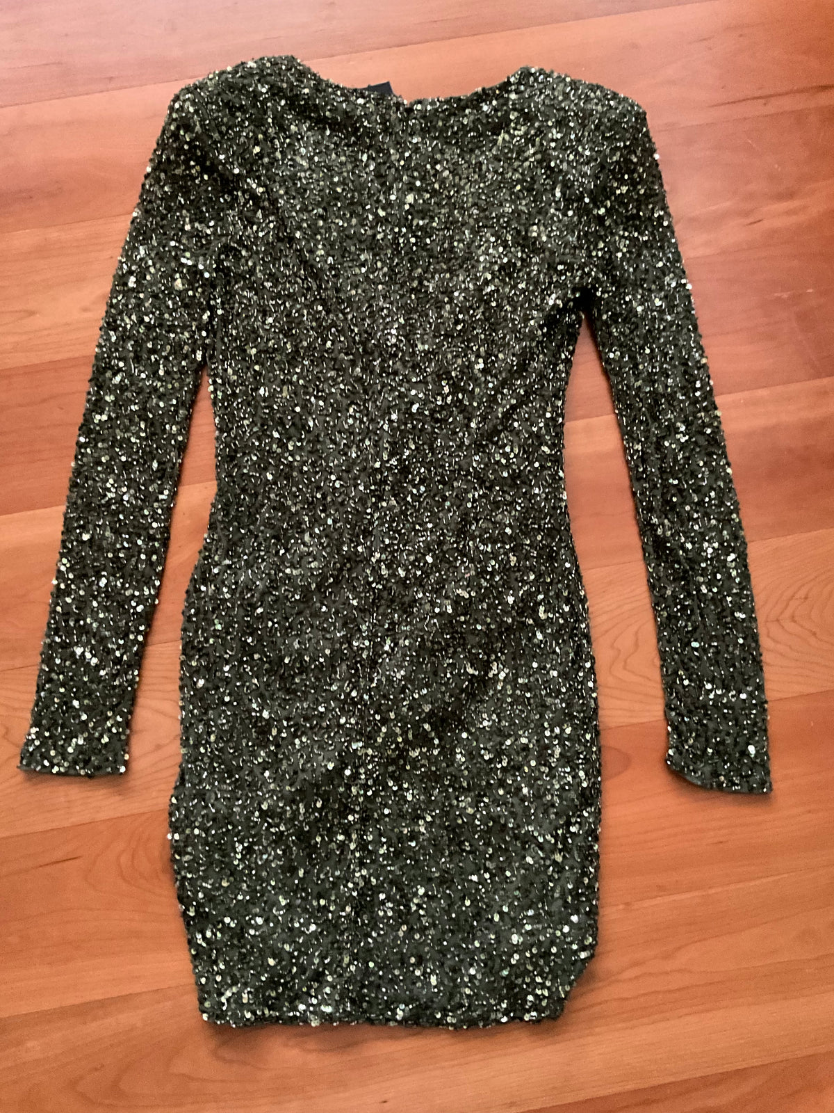 Retrofête Yael Sequin Tull Draped Mini Dress Size S small ladies