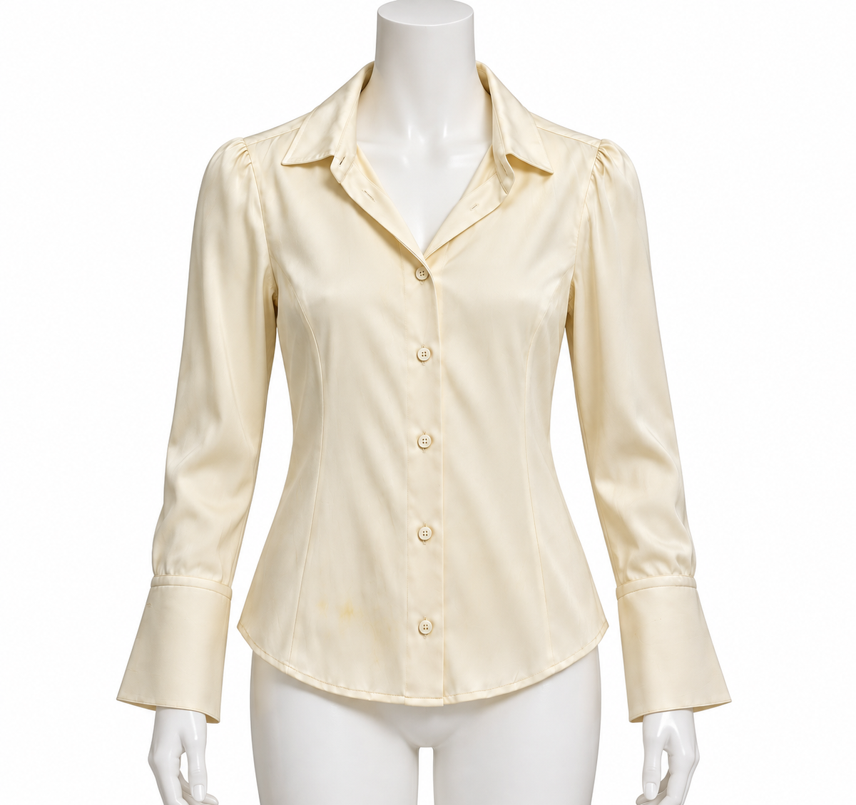 Loro Piana Women’s Ivory Silk Blouse Shirt – Size IT 38 / XS ladies
