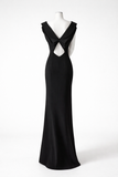 Emporio Armani Black Sexy Gown Maxi dress Size I 40 S SMALL Ladies