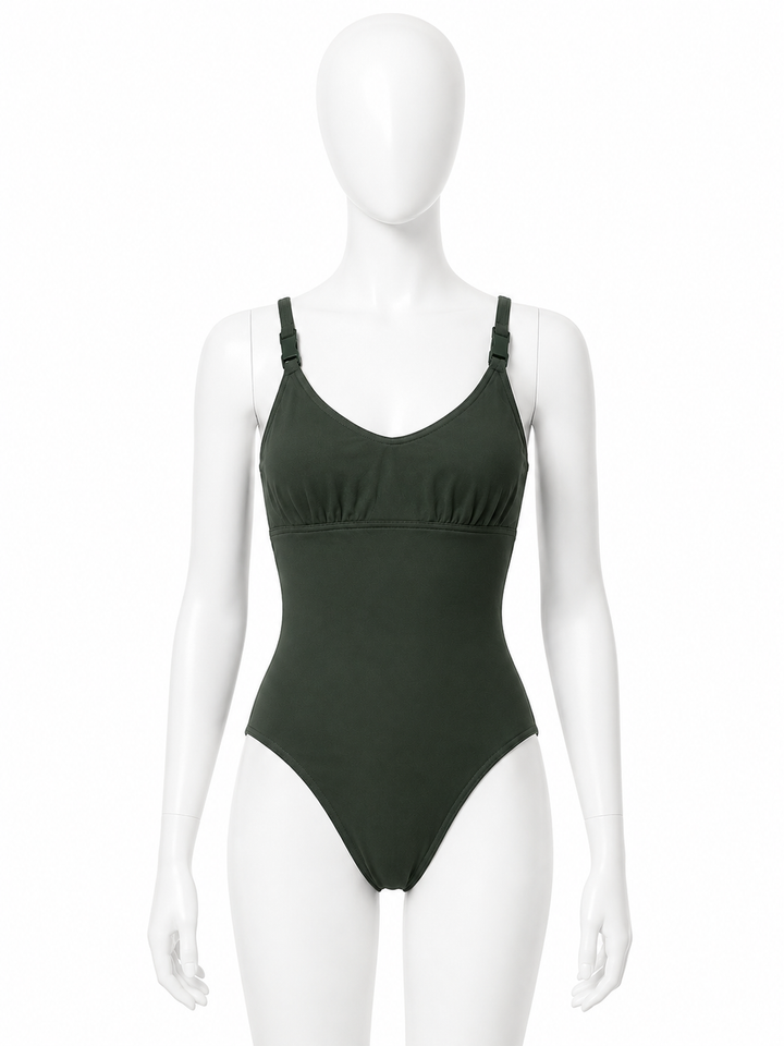 Eres Khaki One Piece Swimsuit size F 38 US 6 UK 10 ladies