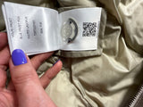Moncler Tatie Cream Down Puffer Jacket with Real Fox Fur Hood & Belt Size 0 ladies