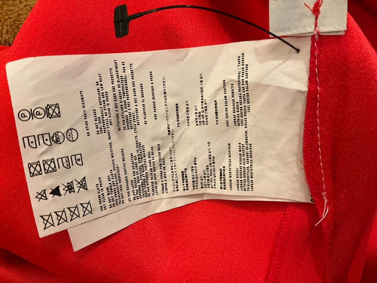 Prada Red Crystals Bow Dress size I 42 UK 10 US 6 ladies