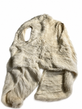 Ivory Rabbit Fur Knit Waterfall Vest – Size 38 ladies