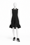REDVALENTINO Black Crystals embellished collar dress size I 42 UK 10 US 6 ladies