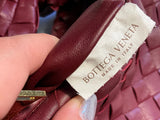 Bottega Veneta Mini Jodie Intrecciato Nappa Leather Handbag Burgundy ladies