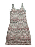 Missoni Zig Zag White Sequin-embellished Metallic Crochet-knit Mini Dress Size I 44 UK 12 US 8 ladies