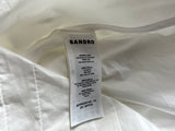 Sandro Moana Lace-Trimmed Pintucked Cotton Poplin Mini Dress ladies