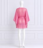 Melissa Odabash Petra Metallic Kaftan Mini Dress One Size Fits all ladies