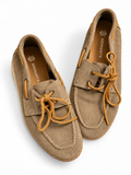 Brimarts Men’s Taupe Suede Leather Boat Shoes – Size EU 43 men