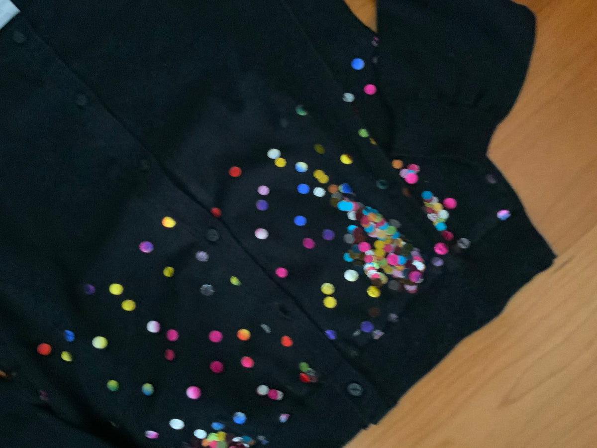 STELLA MCCARTNEY 2024 KIDS GIRLS’ Glitter Polka Dots Cardigan Size 8 years old children