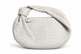 Bottega Veneta Large Jodie Intrecciato White Nappa Leather Hobo Shoulder Bag ladies