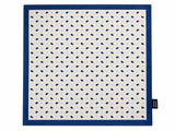 Men’s set of 2 100% Linen Pocket Square – Cream & Blue Paisley men