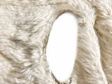 Ivory Rabbit Fur Knit Waterfall Vest – Size 38 ladies