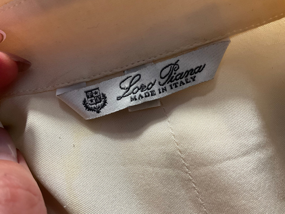 Loro Piana Women’s Ivory Silk Blouse Shirt – Size IT 38 / XS ladies